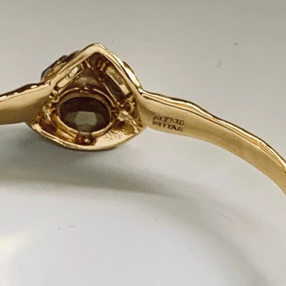 Alexis Bittar Modern Future Antiquities Bold Sculpted Gold Pyramid Cuff Bracelet